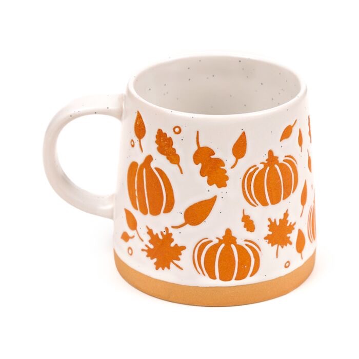 Taza de Gres con formas de Calabaza