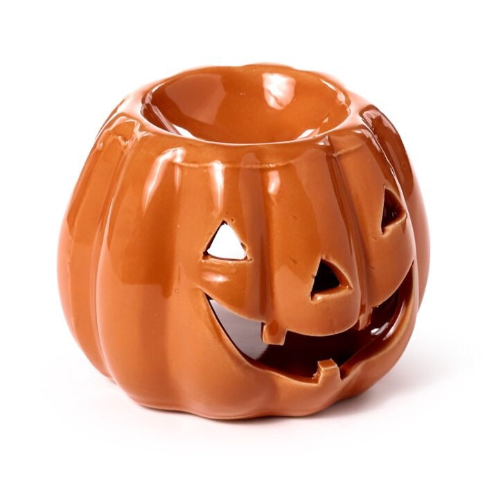 Quemador de Cera y Aceite de Cerámica con Forma de Calabaza