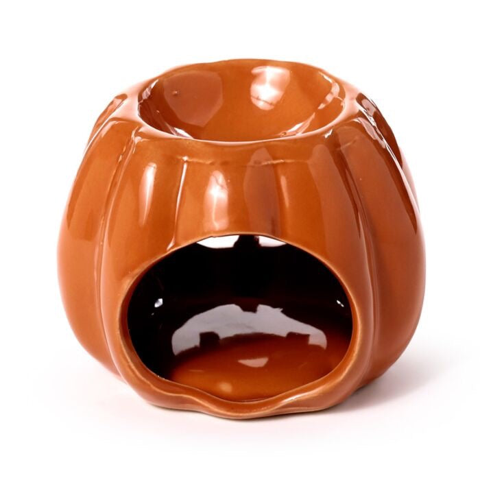 Quemador de Cera y Aceite de Cerámica con Forma de Calabaza