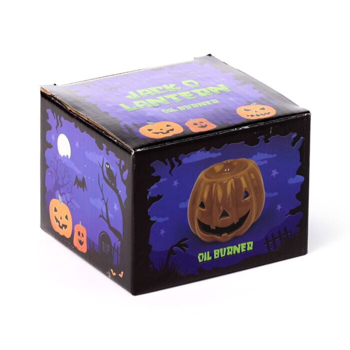 Quemador de Cera y Aceite de Cerámica con Forma de Calabaza
