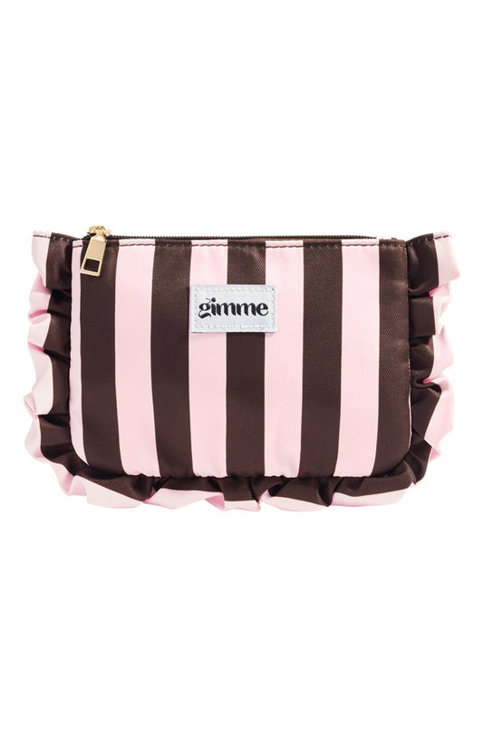 Neceser Clutch de Rayas Marron